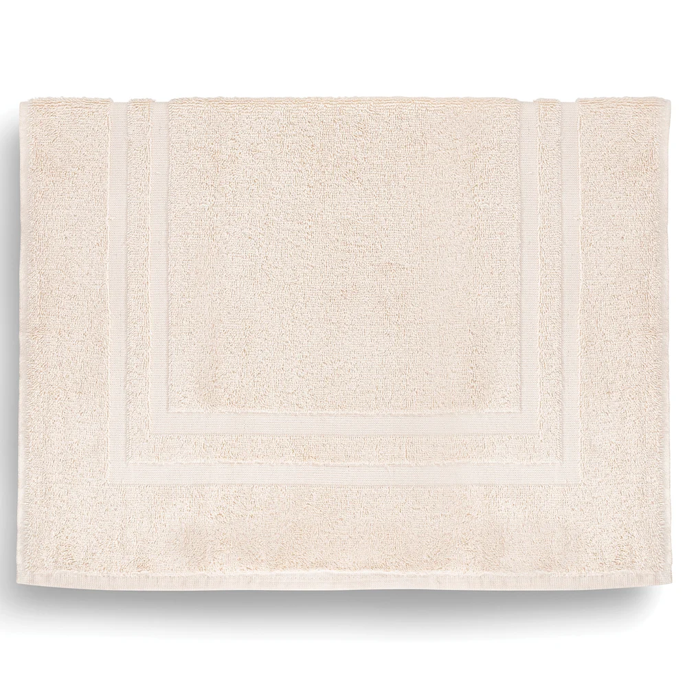 Registry Gold Dobby Border Bath Mat, 21" x 32", 9.5 lb/dz, Beige