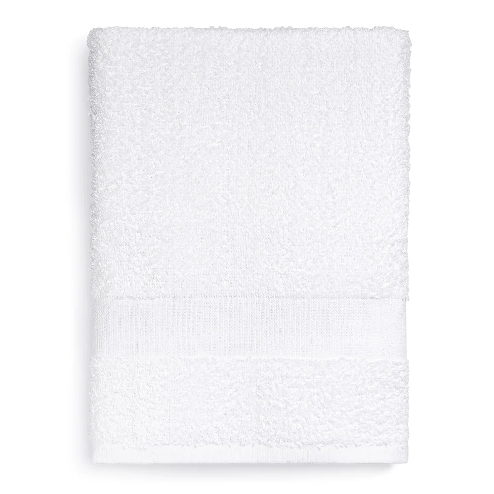 Registry Bronze Cam Border Bath Towel 27" x 54" 15 Lbs/Dz White