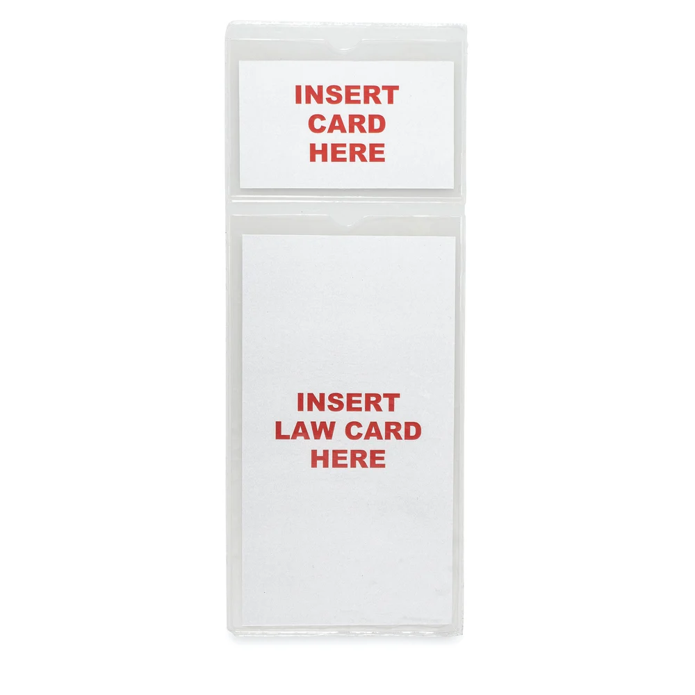 Registry Wall Mounted Law Card Sign Holder, 2 Pocket, 4" W x 7.5" H thumbnail 2