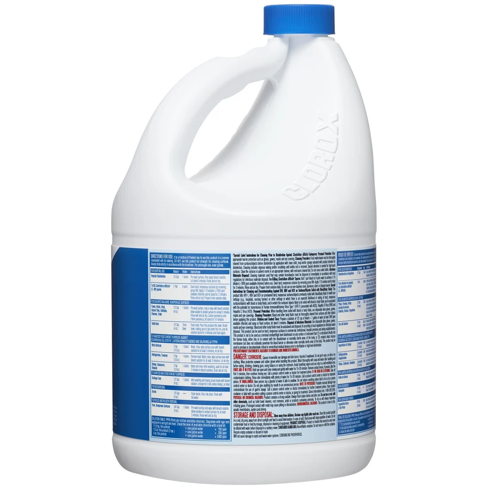 Clorox Concentrated Germicidal Bleach, General Cleaner, 121 Oz. thumbnail 2
