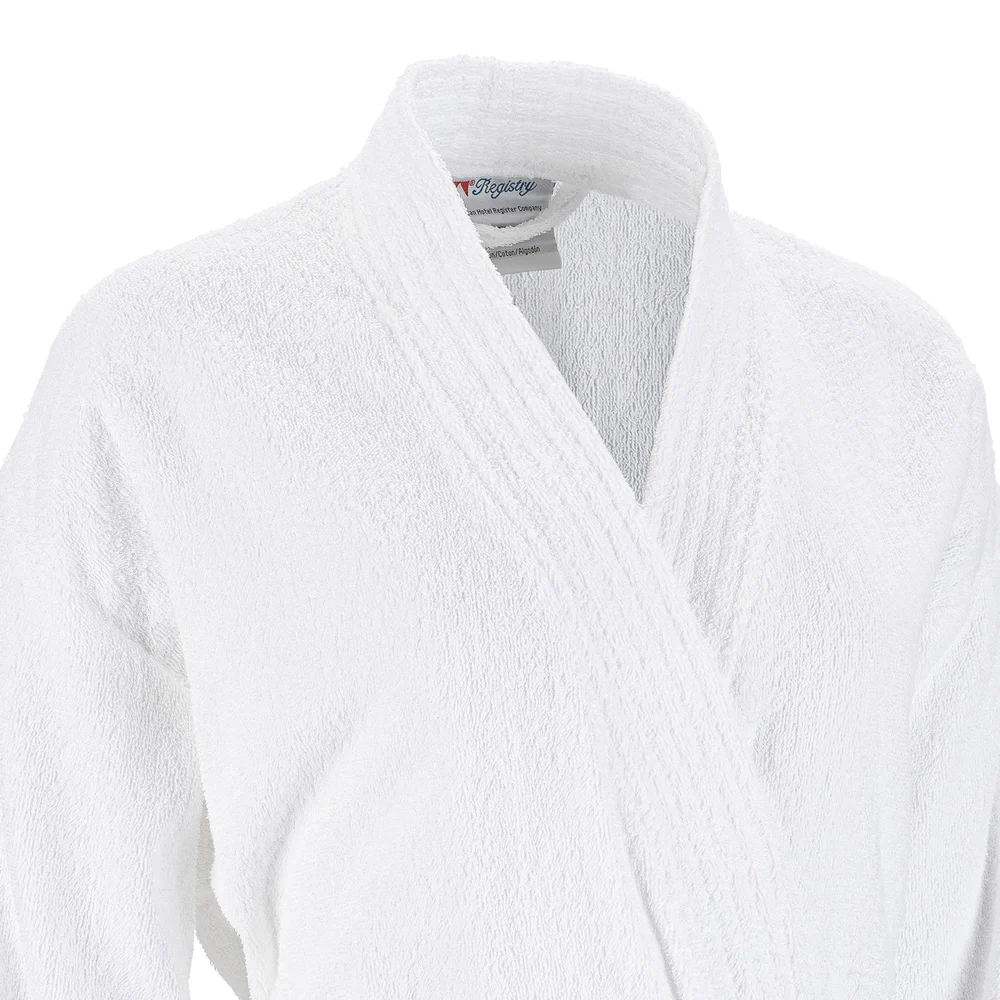 Registry Kimono Robe, 100% Cotton Terry, One Size, White thumbnail 4