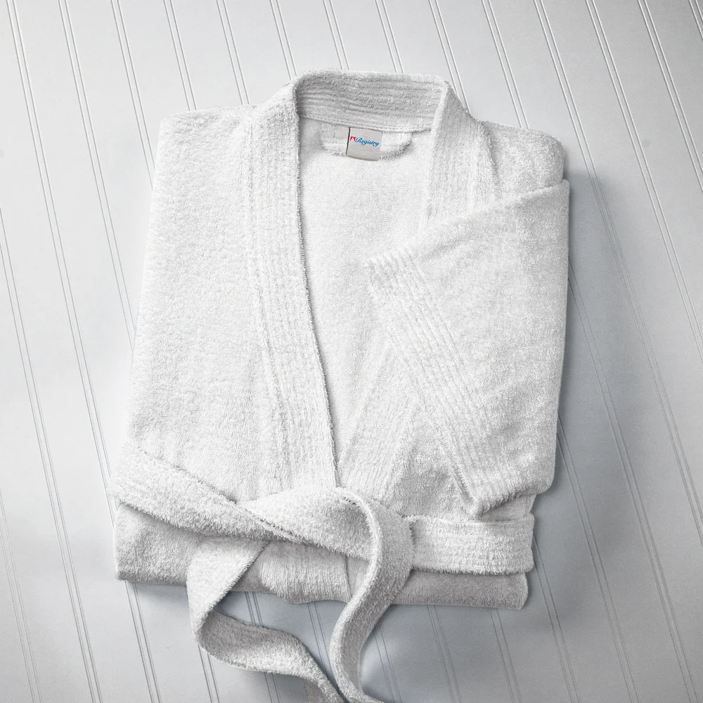 Registry Kimono Robe, 100% Cotton Terry, One Size, White thumbnail 5