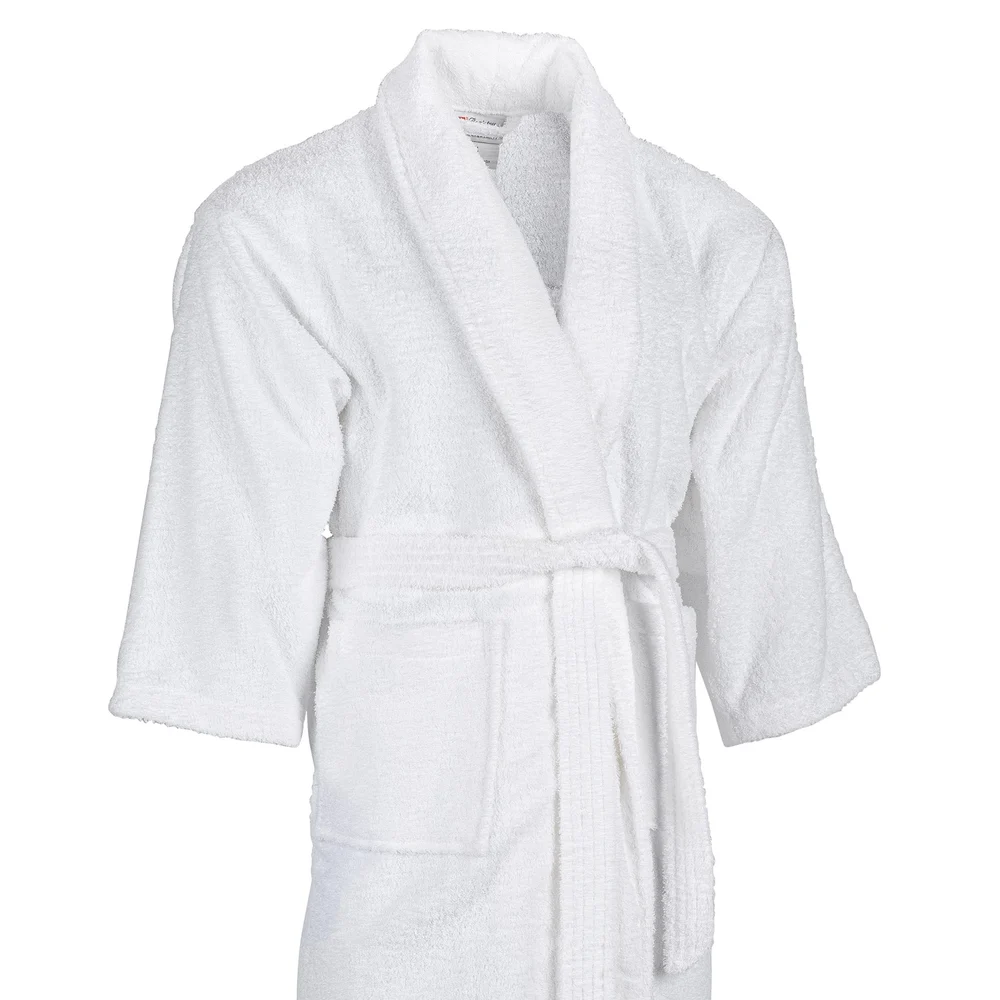 Registry Shawl Collar Robe, 100% Cotton, One Size, White