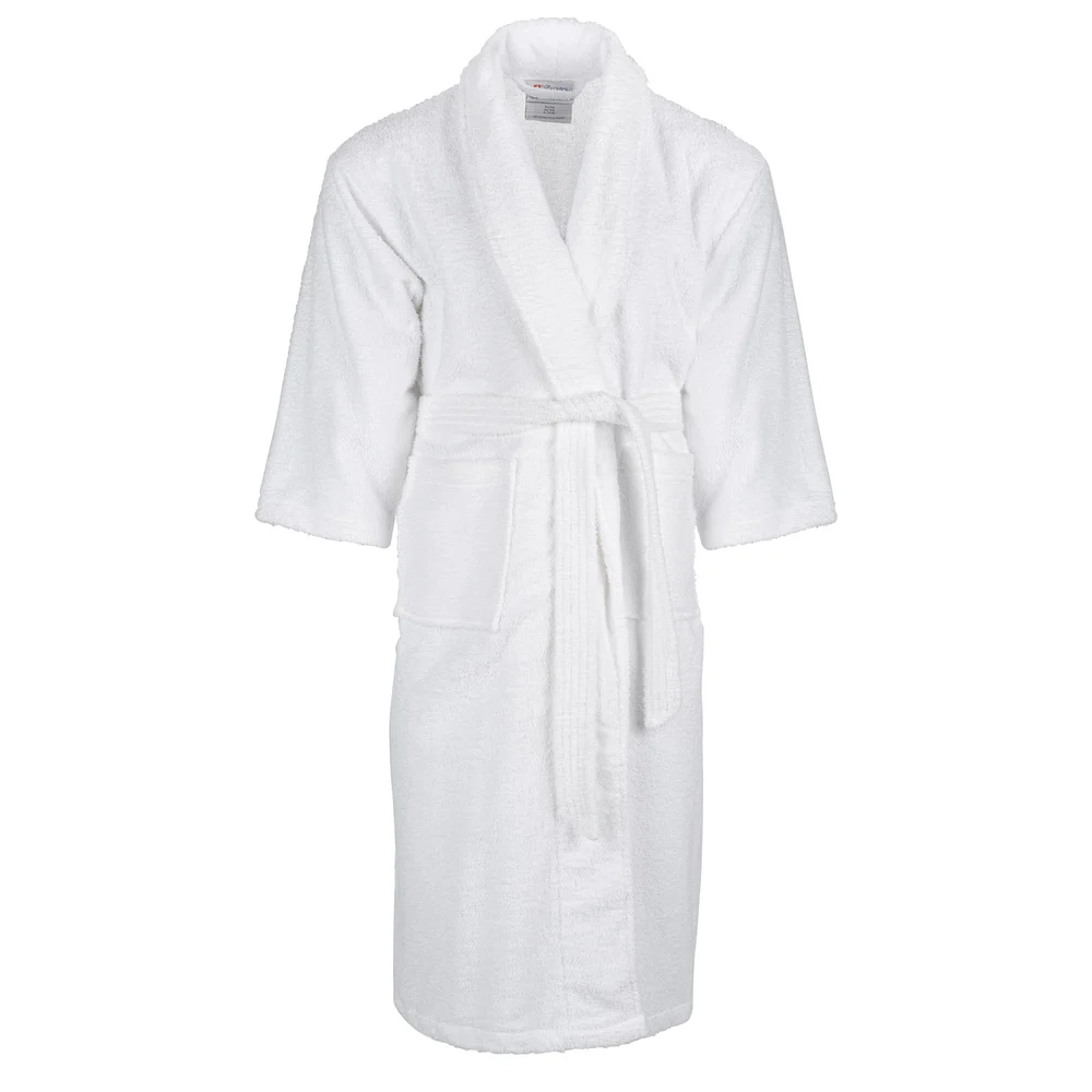 Registry Shawl Collar Robe, 100% Cotton, One Size, White thumbnail 2