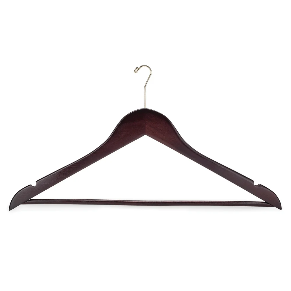 Registry Small Hook Men's Hanger, 17.5" W x 0.5" D, Mahogany