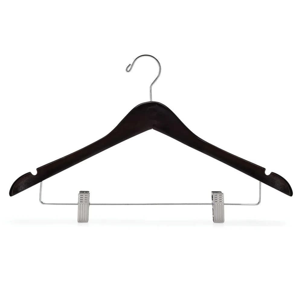Registry Open Hook Women's Hanger, 17" W x 0.5" D, Espresso