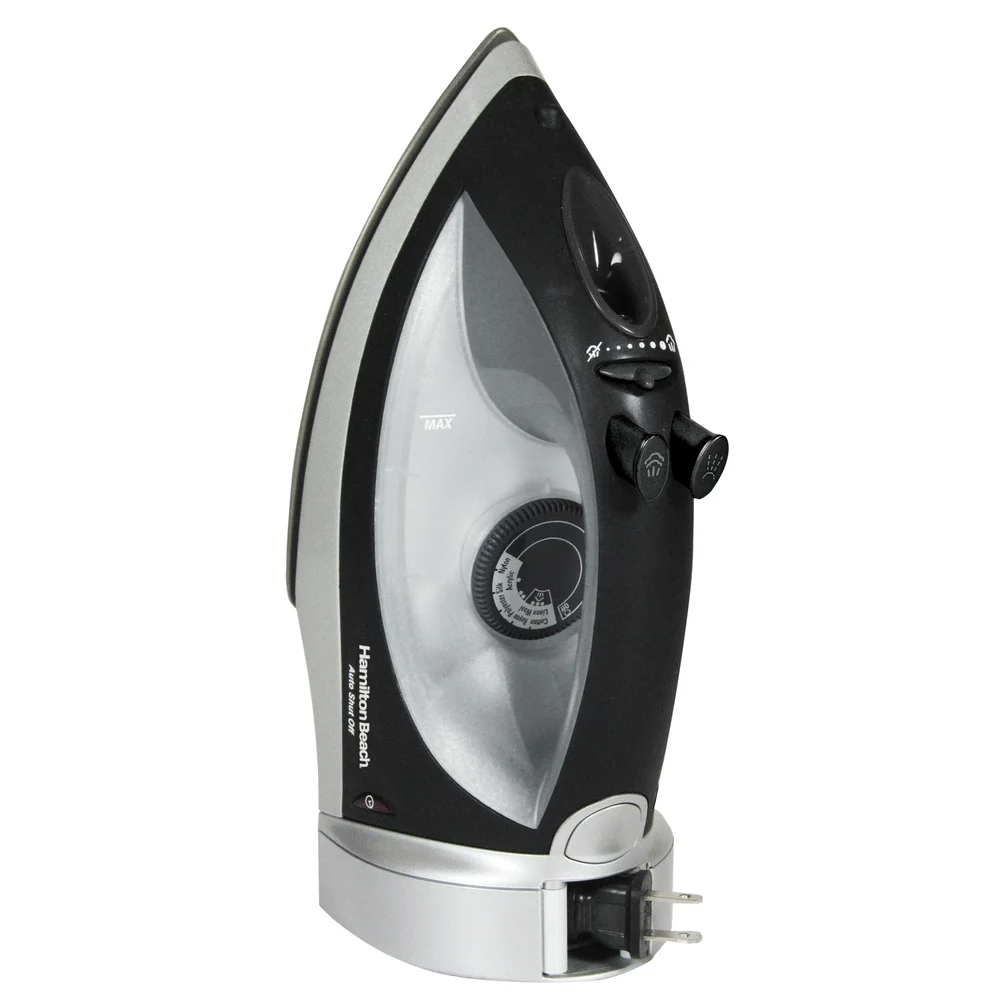 Hamilton Beach Iron, Retractable Cord, 1200W, Black/Gray thumbnail 4
