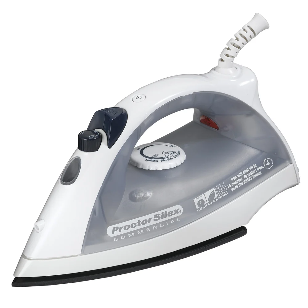 Proctor Silex Commercial Iron, Non-Stick, Auto Shut-Off 1200W