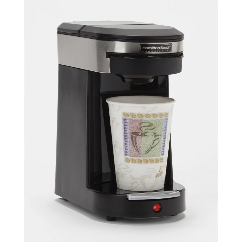 Hamilton Beach 1 Cup Pod (Pouch) Coffeemaker, Black/Stainless Steel. thumbnail 5