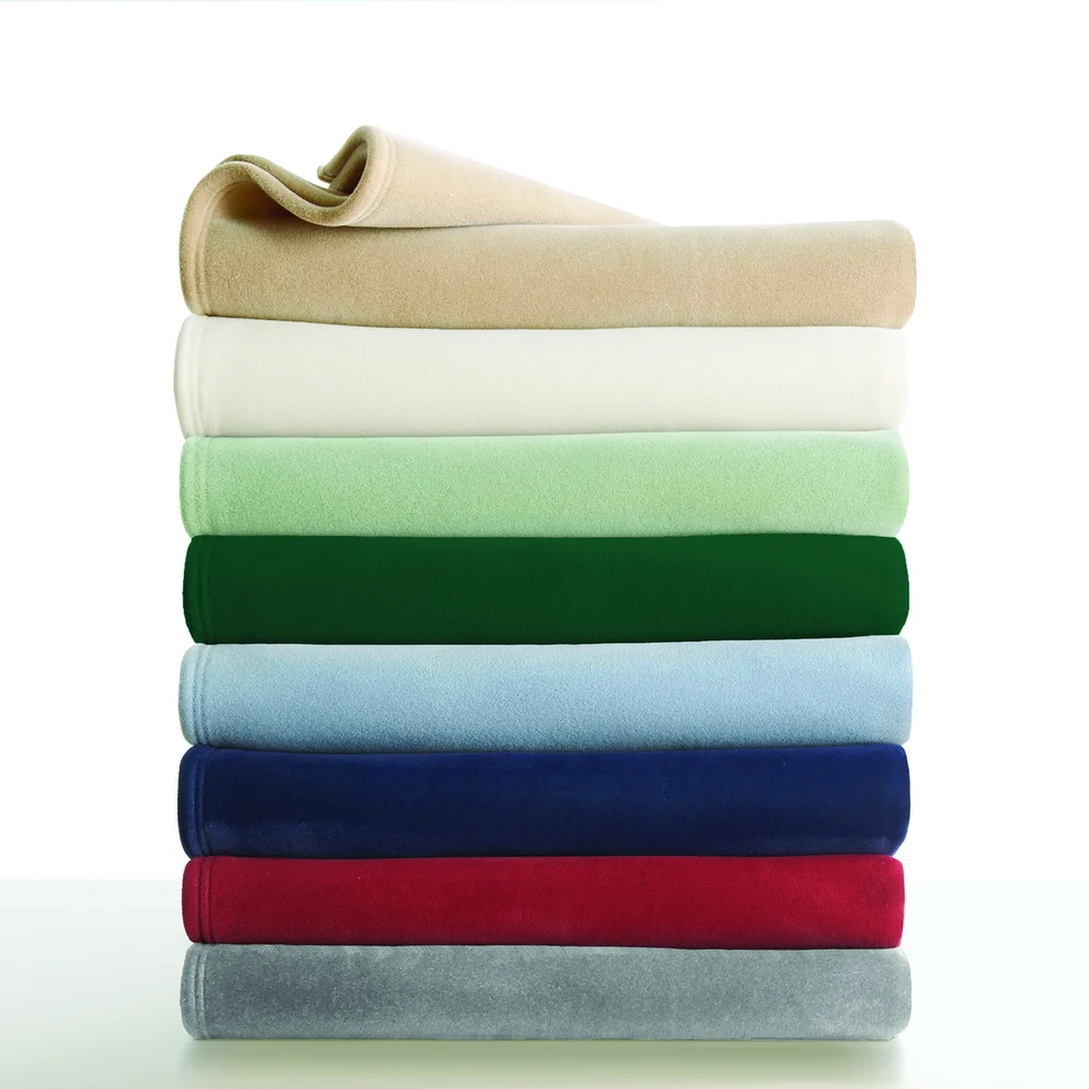 WestPoint Hospitality Martex Vellux Blanket, Pale Jade, Twin thumbnail 2