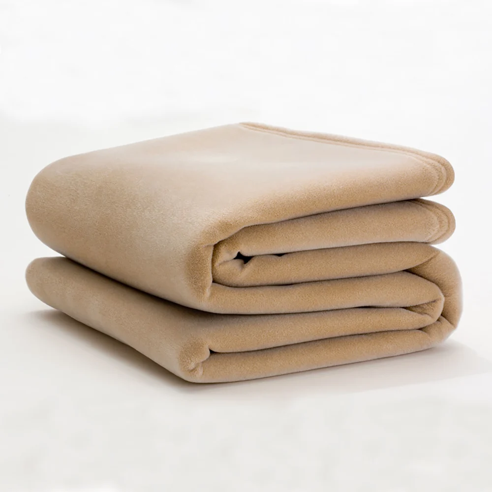 WestPoint Hospitality Martex Vellux Blanket, Tan, Twin