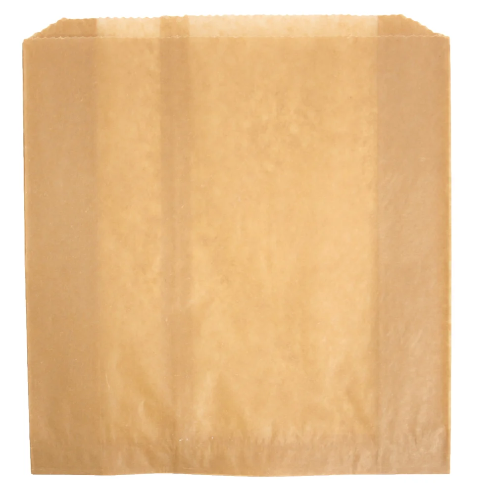 Hospeco Waxed Paper Bags, 9" L x 3.25" W x 10" H, Brown, 250/Cs