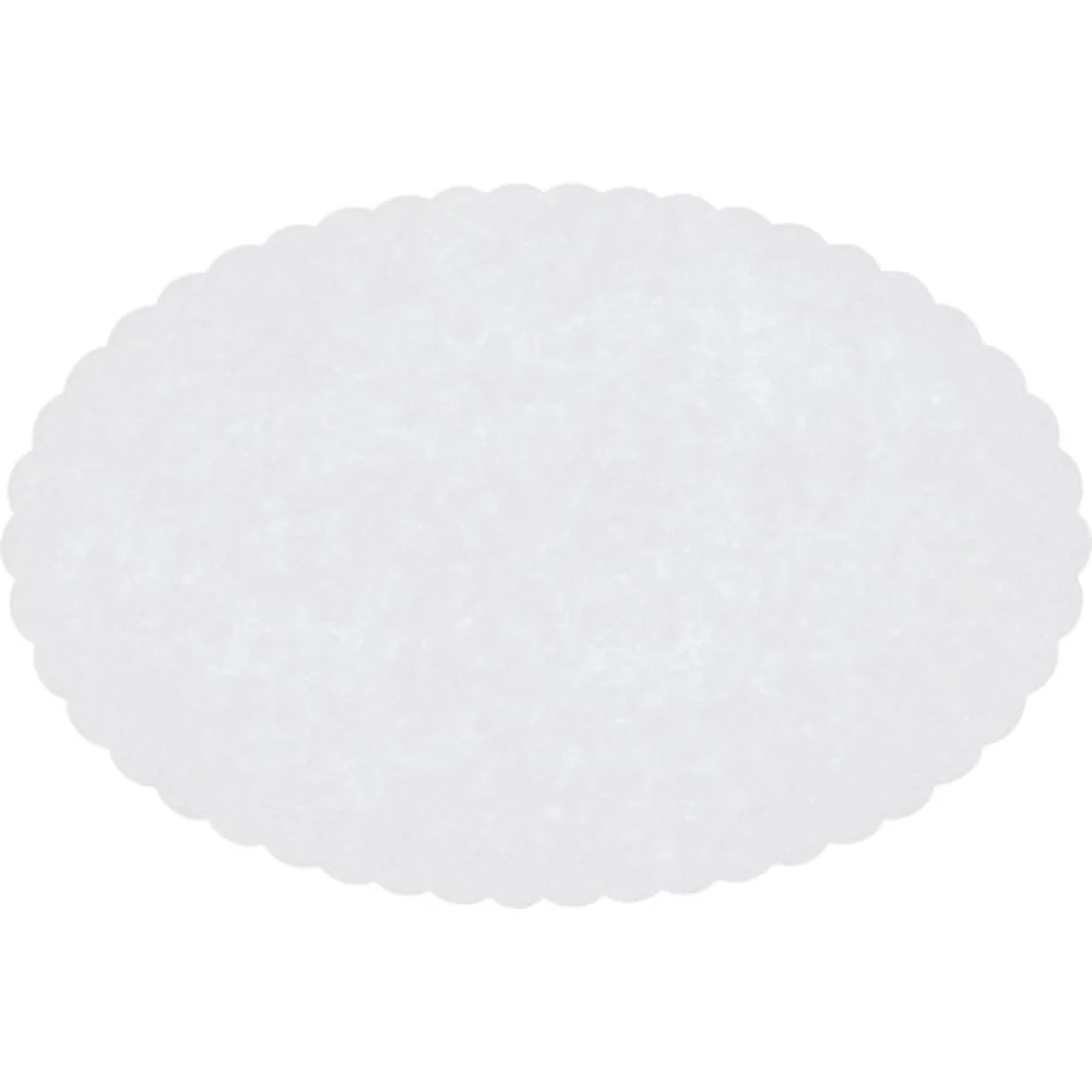 Hoffmaster Paper Wastebasket Liner, Scalloped Oval, 9" L x 7" W, White
