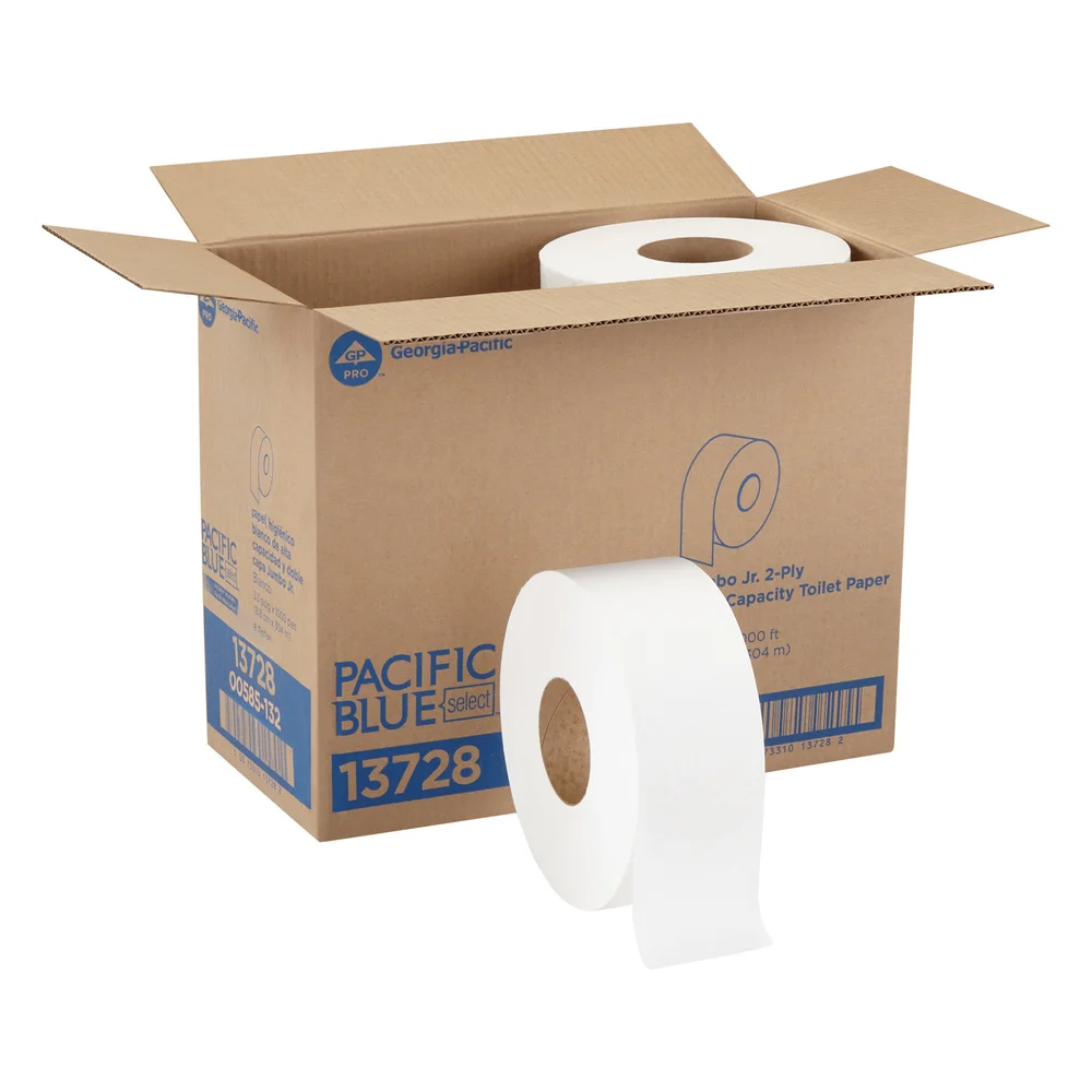 Pacific Blue Select™ Jumbo Jr. 2-Ply Toilet Paper By GP Pro, White, 8 Rolls Per Case thumbnail 3
