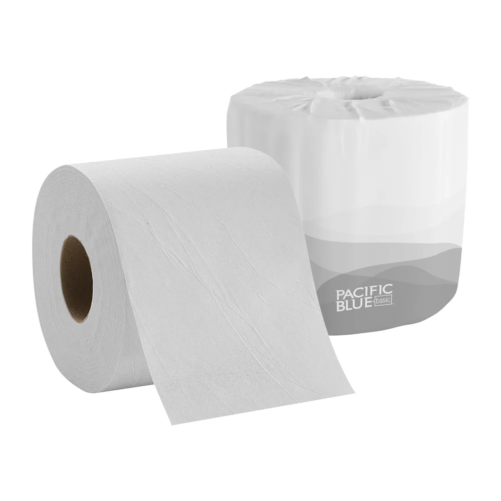 Pacific Blue Basic™ Standard Roll 1-Ply Toilet Paper By GP Pro, 80 Rolls Per Case thumbnail 2