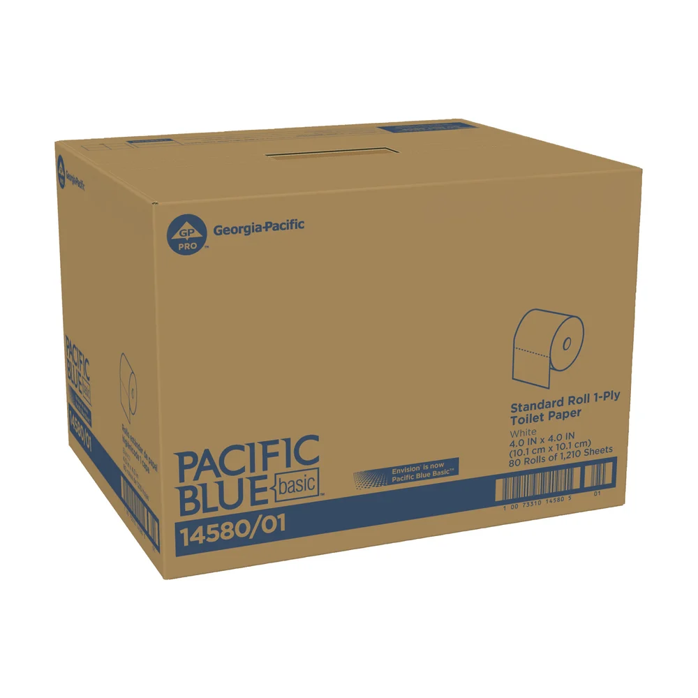 Pacific Blue Basic™ Standard Roll 1-Ply Toilet Paper By GP Pro, 80 Rolls Per Case thumbnail 5