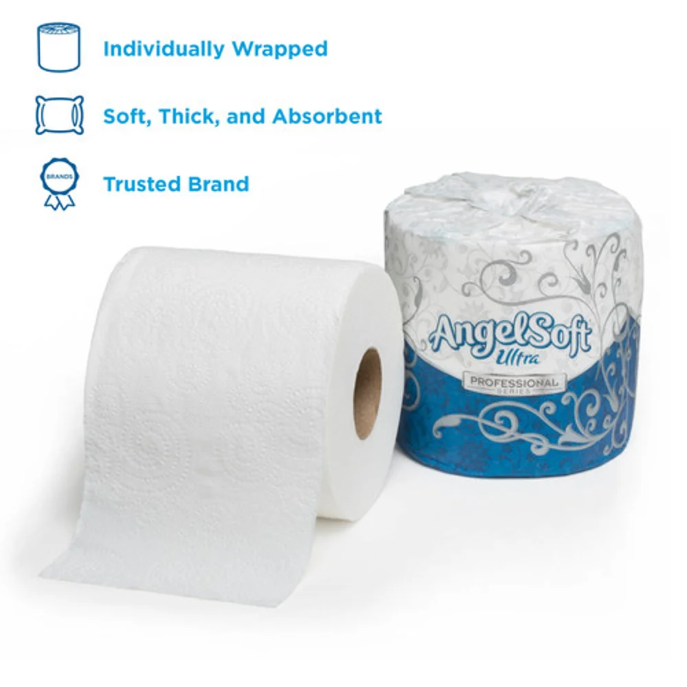 Georgia-Pacific Angel Soft Ultra Professional Series, 2-Ply Embossed Bath Tissue, 400 Sheets per Roll, 60/Case