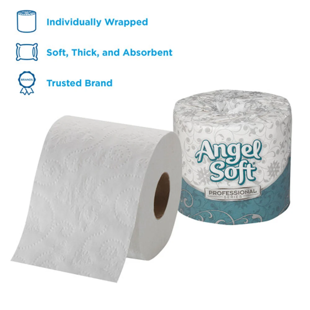 Angel Soft Professional Series® Premium 2-Ply Embossed Toilet Paper By GP Pro, 40 Rolls Per Case