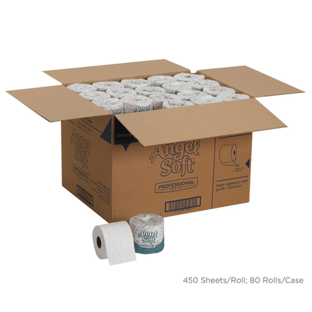 Georgia-Pacific Angel Soft Professional Series® Premium 2-Ply Embossed Recycled Fiber Bath Tissue By GP Pro, 450 Sheets per Roll, 80/Case thumbnail 4