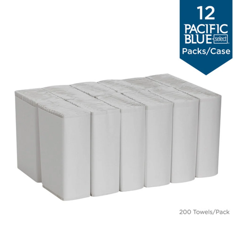 Pacific Blue Select™ C-Fold Paper Towels, White, 2,400 Towels Per Case thumbnail 3