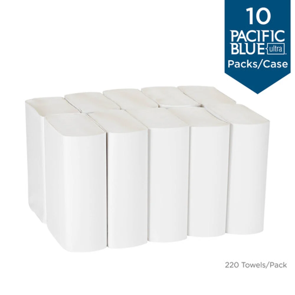 Pacific Blue Ultra™ Bigfold Z® Premium Paper Towels By GP Pro, White, 2,200 Towels/Case thumbnail 2