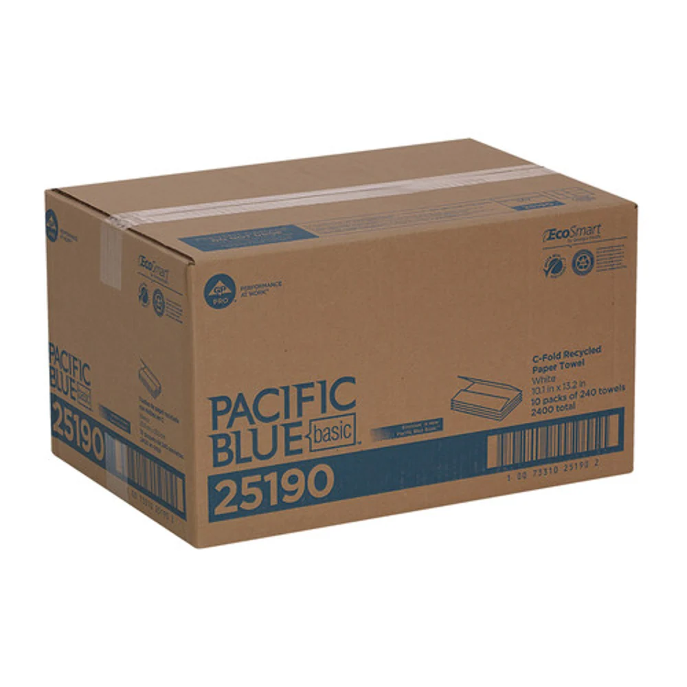 Pacific Blue Basic™ C-Fold Recycled Paper Towel By GP Pro, 2,400 Towels Per Case thumbnail 4