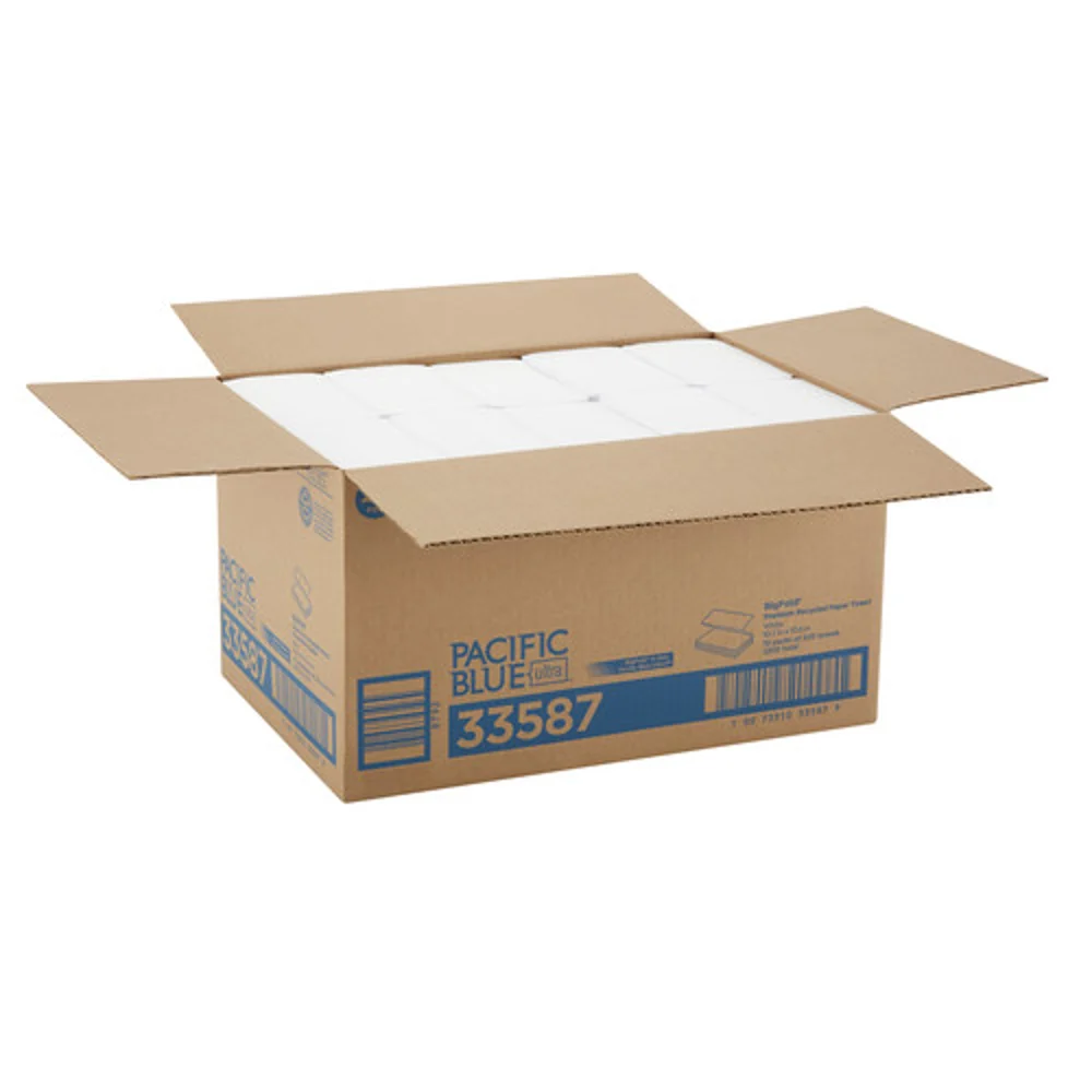 Pacific Blue Ultra™ Bigfold® Premium Recycled Paper Towels, White, 2,200 Towels Per Case thumbnail 3