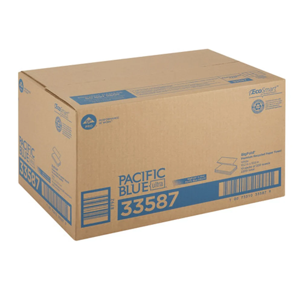 Pacific Blue Ultra™ Bigfold® Premium Recycled Paper Towels, White, 2,200 Towels Per Case thumbnail 5