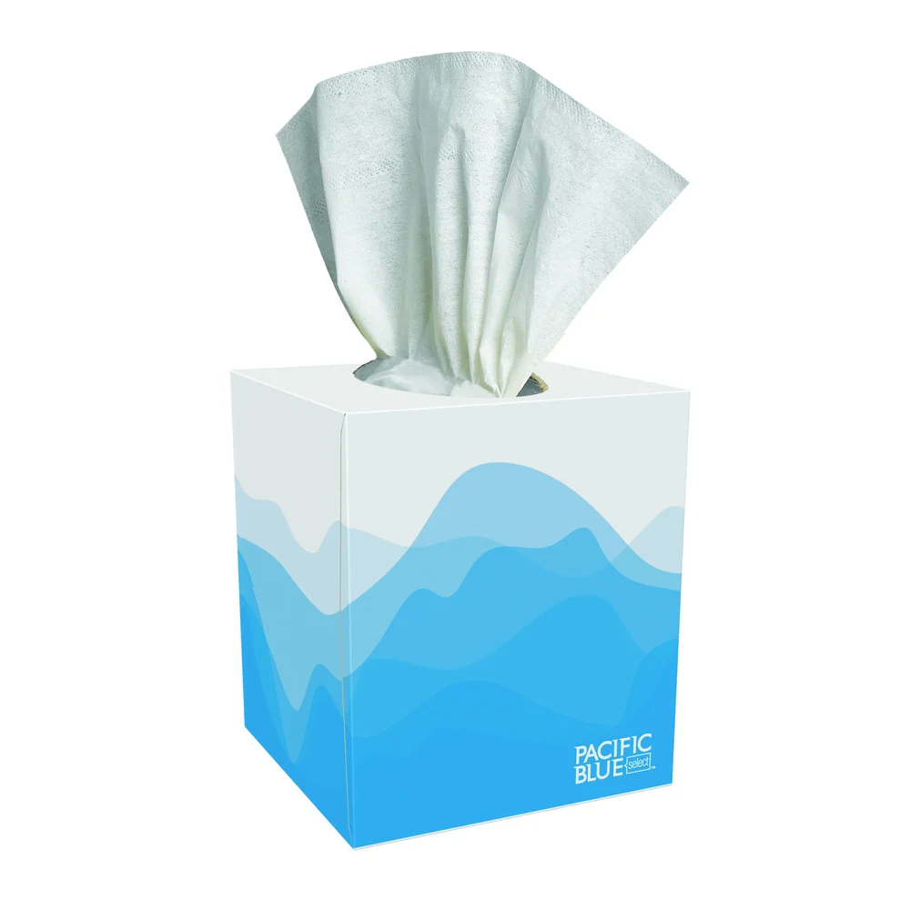 Pacific Blue Select™ 2-Ply Facial Tissue By GP Pro, Cube Box, 36 Boxes Per Case