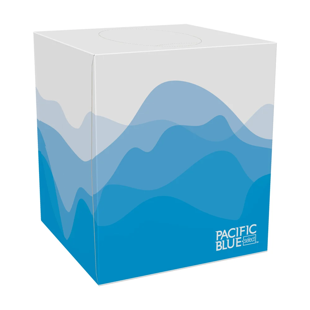 Pacific Blue Select™ 2-Ply Facial Tissue By GP Pro, Cube Box, 36 Boxes Per Case thumbnail 2