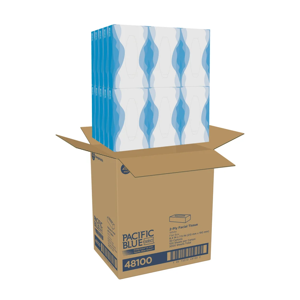 Pacific Blue Select™ 2-Ply Facial Tissue By GP Pro, Flat Box, 30 Boxes Per Case thumbnail 3