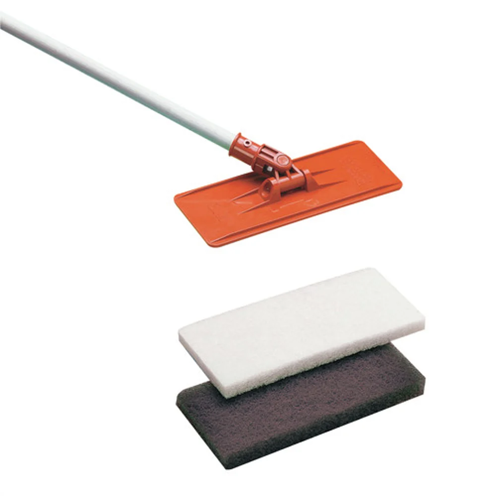 3M™ Doodlebug™ Pad Holder with White Cleaning Pad and 3M™ Doodlebug™ Brown Scrub 'n Strip Pad, 4 sets/Case