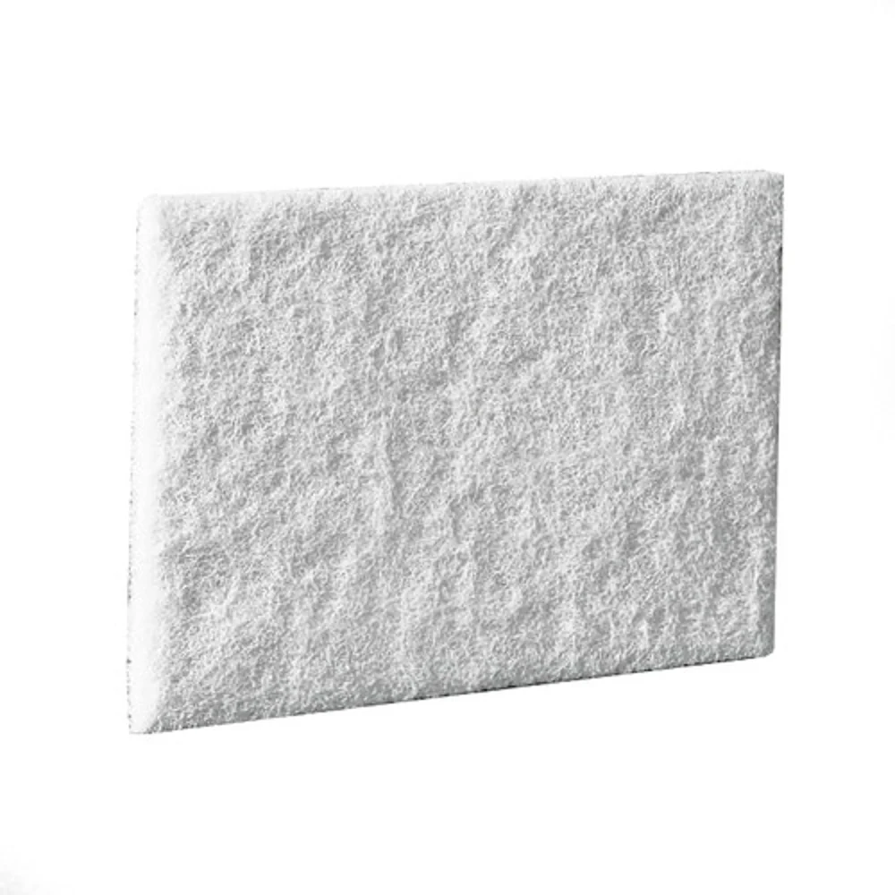 3M Scotch-Brite Light-Duty Cleansing Pad, 6" W x 9" L, White