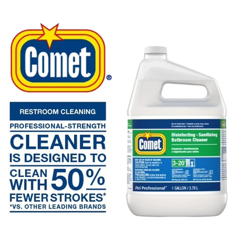 Comet Professional Multi Purpose Disinfecting Sanitizing Liquid Bathroom Cleaner Ready To Use Refill for Commercial Use, 1 Gal. thumbnail 2