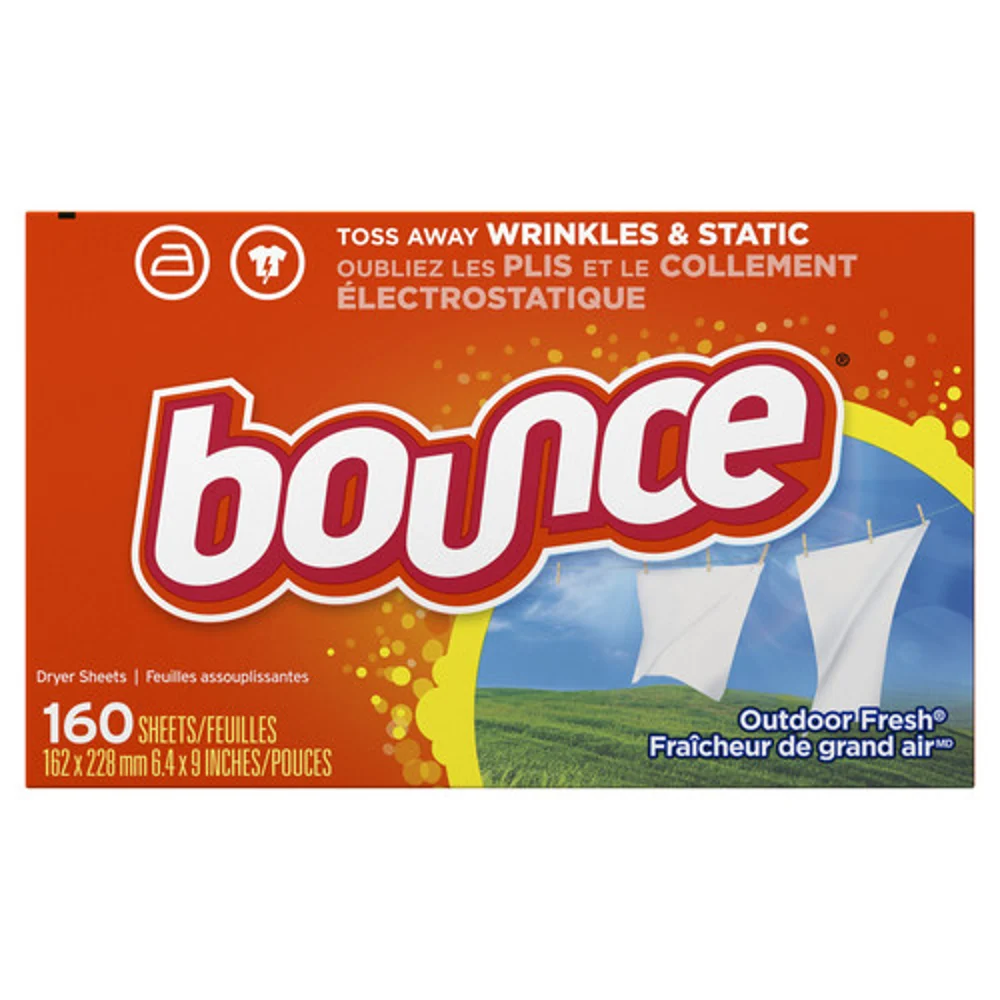 Bounce Fabric Softener, Outdoor Fresh, 160 sheets