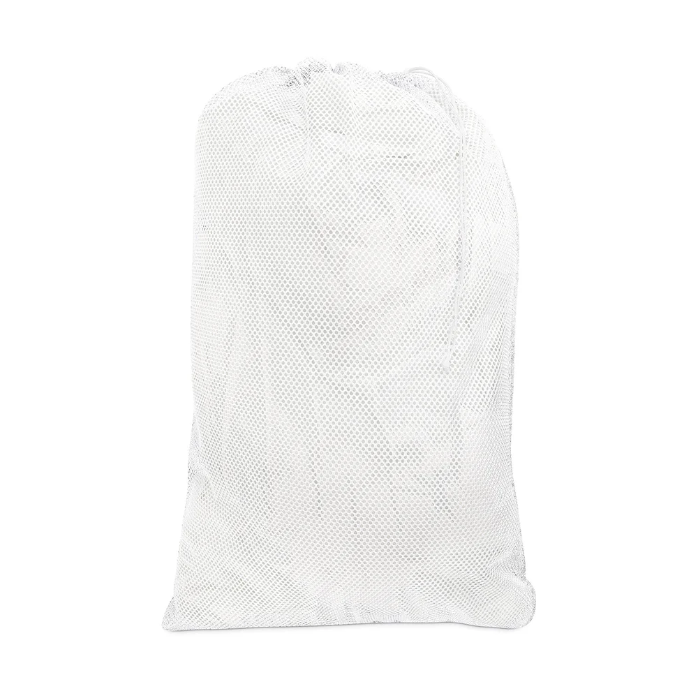 Registry Polyester Net Laundry Bag, Drawstring Closure, 24" W x 36" L, White