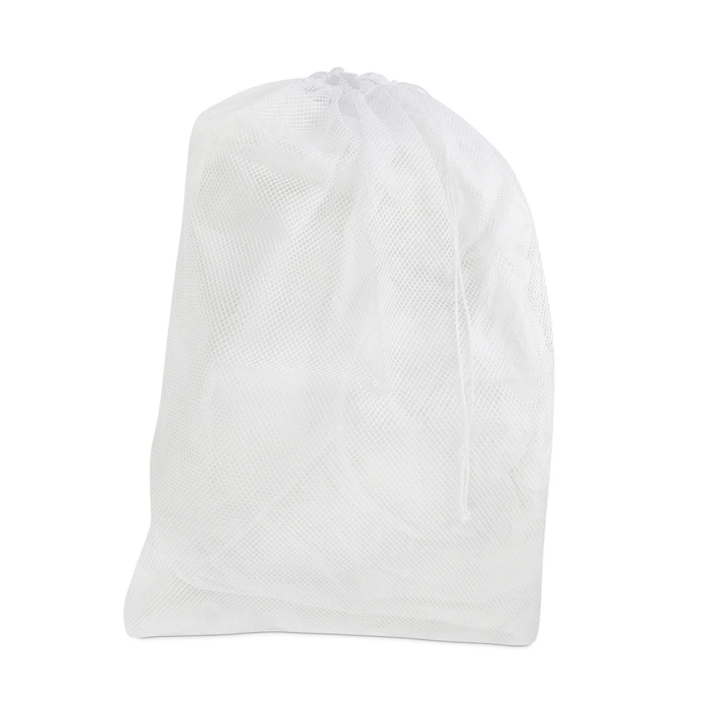 Registry Polyester Net Laundry Bag, Drawstring Closure, 30" W x 40" L, White