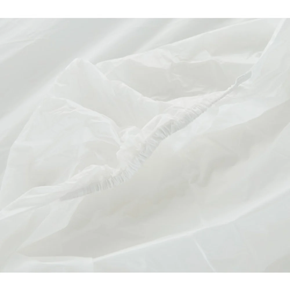 Registry Fitted 3-Gauge Vinyl 9" Deep Mattress Cover, Queen, 60" x 80" x 9", Transluscent White thumbnail 3