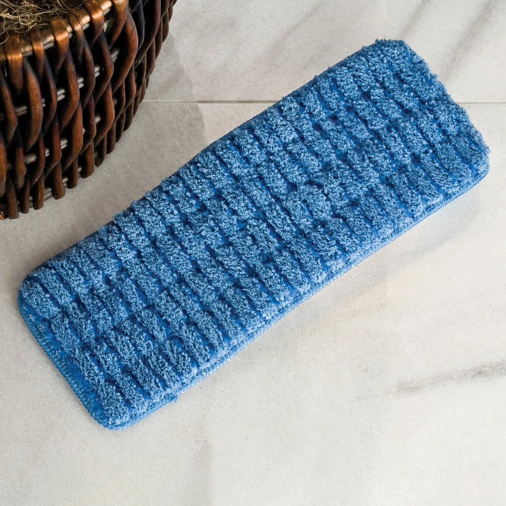 Microfiber Mop Head, Blue, 13" L