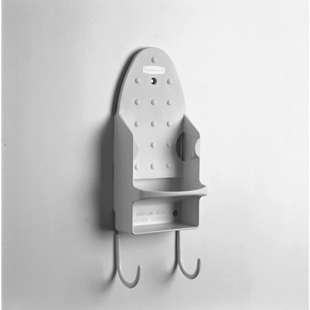 Rubbermaid Commercial Products Wall-Mount Iron Organizer, White, 5.25" W x 12" H x 4.13" D