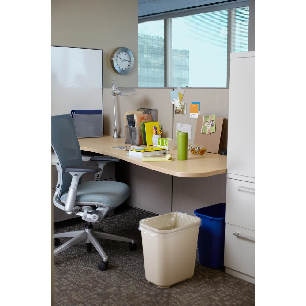 Rubbermaid Commercial Products Wastebasket, 28 Qt., Beige thumbnail 3