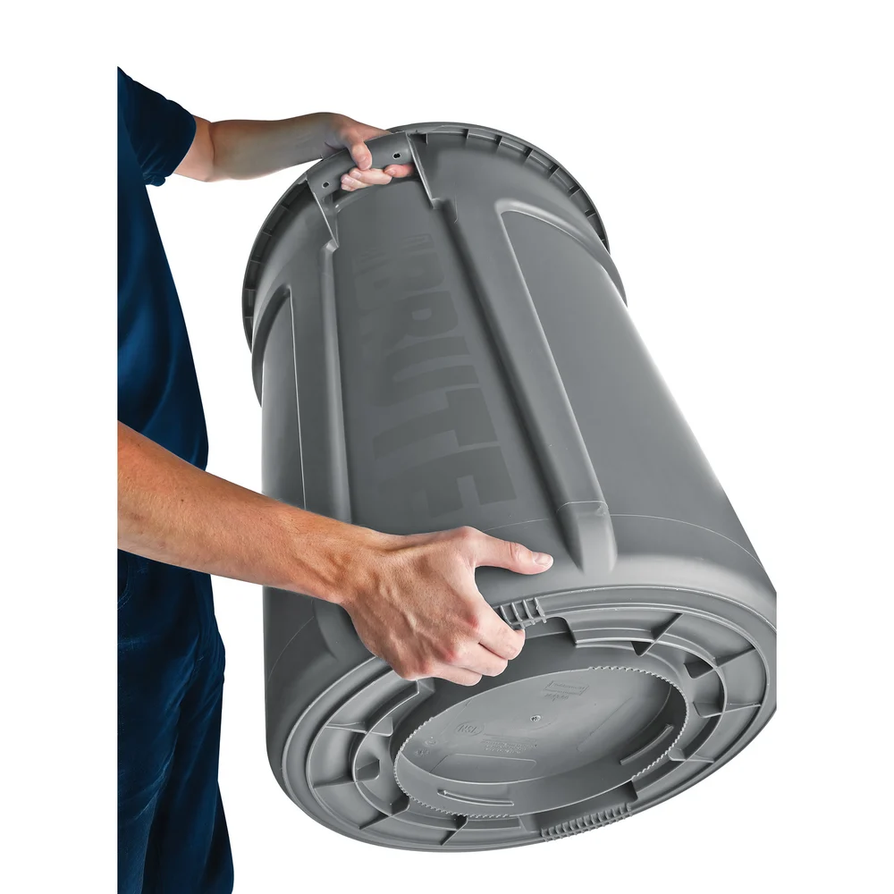 Rubbermaid Commercial Products BRUTE Vented Waste Container, 55 Gal., Gray thumbnail 4