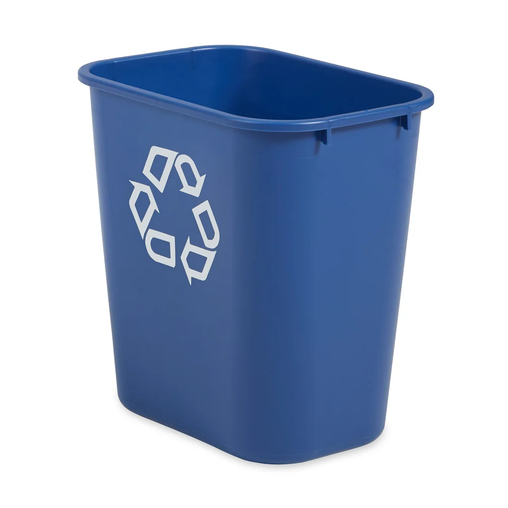 Rubbermaid Commercial Products Recycling Wastebasket, 7 Gal., Blue thumbnail 3