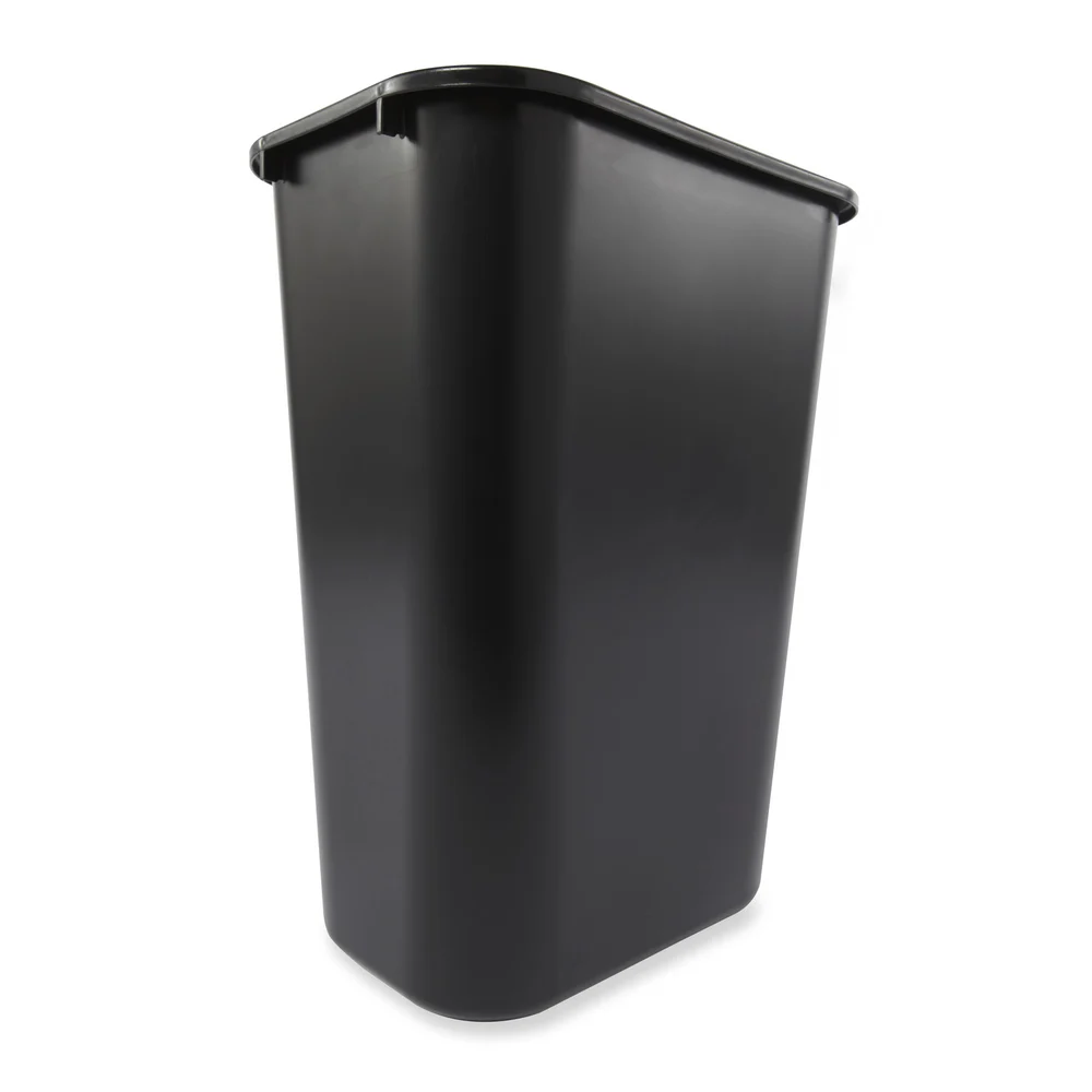 Rubbermaid Commercial Products Plastic Wastebasket, Rectangular, 41 Qt., Black thumbnail 3