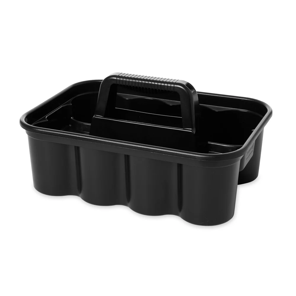 Rubbermaid Commercial Products Deluxe Plastic Carry Caddy, Black thumbnail 2
