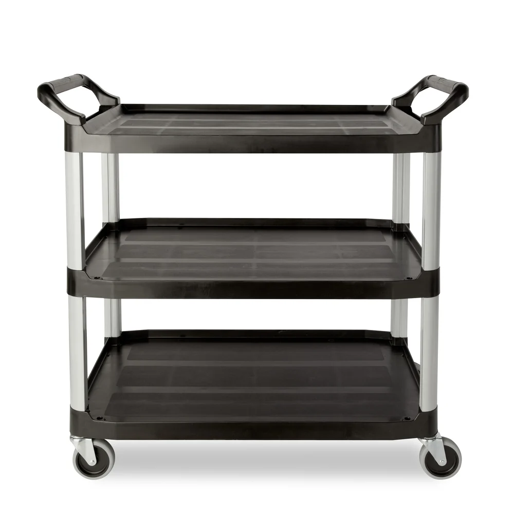 Rubbermaid Commercial Products X-tra Utility Cart, Open Sided, 40" L x 20" W x 37.88" H, Black thumbnail 3