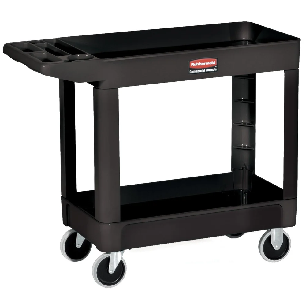 Rubbermaid Commercial Products Utility Cart, 500 Lb. Capacity, Square Handle, Black
