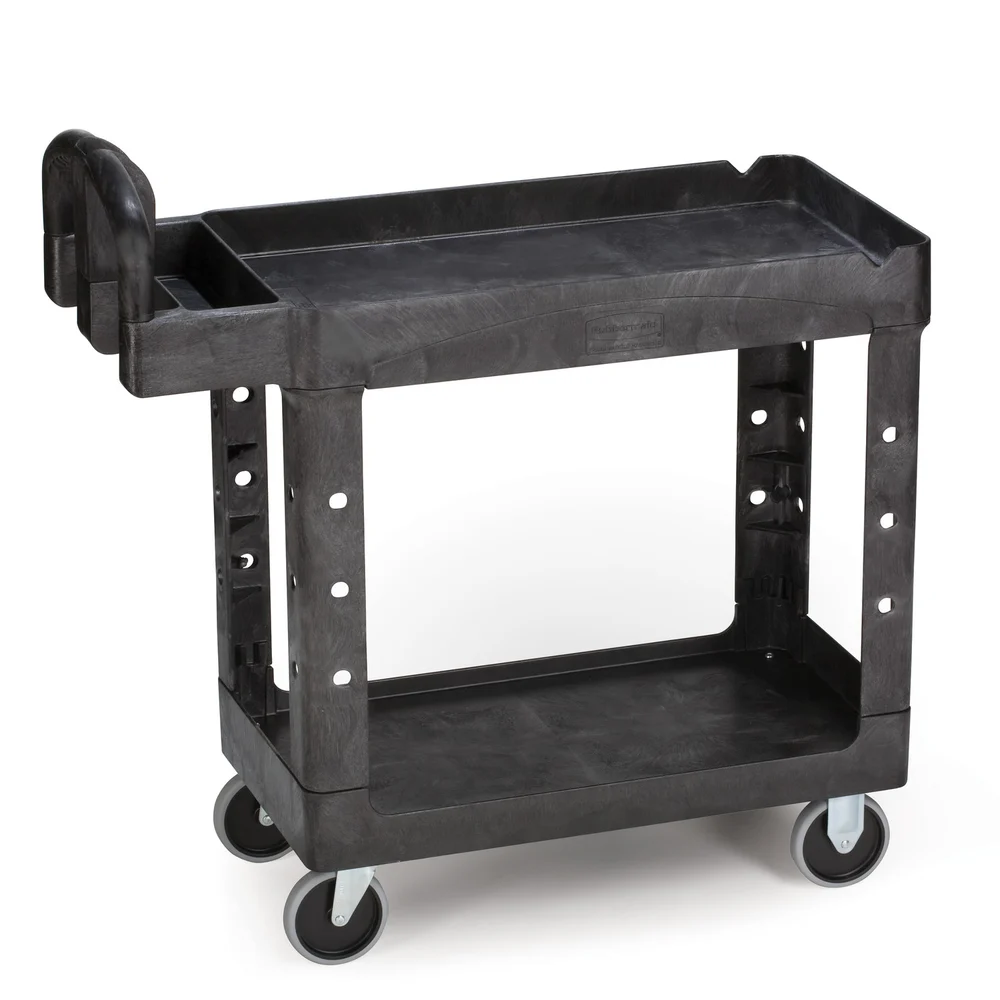 Rubbermaid Commercial Products Utility Cart, 500 Lb. Capacity, Square Handle, Black thumbnail 3