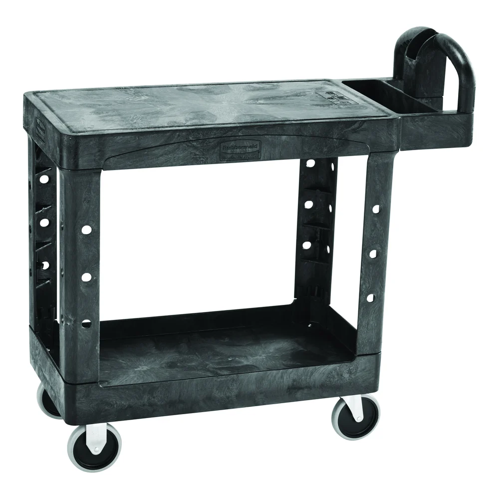 Rubbermaid  Commercial Products Flat Shelf Utility Cart, Black