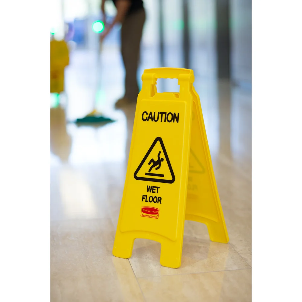 Rubbermaid Commercial Products Four-Language Wet Floor Caution Sign, 25"